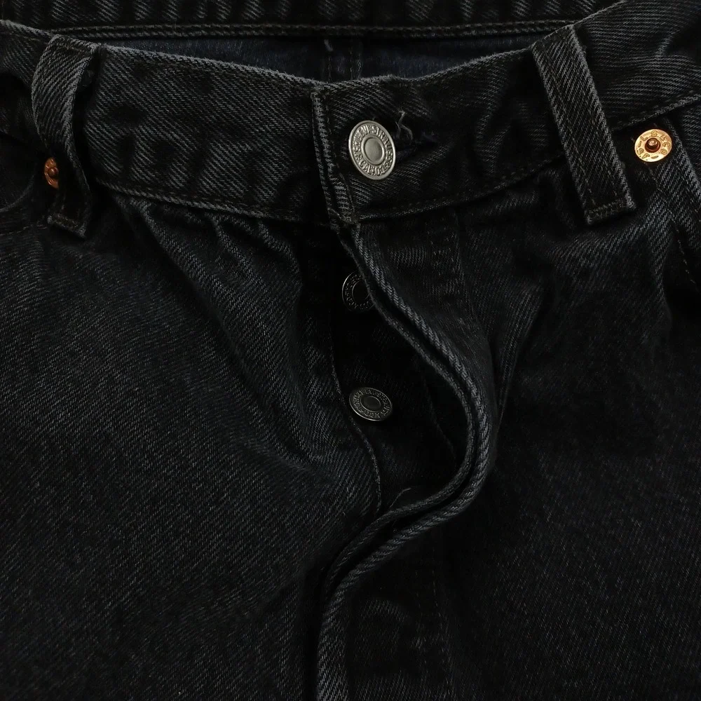 Vintage‎ Levis 501 Jeans Mens 38x34 Actual 34x34 Black Made In USA 501-0660